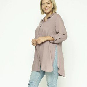 nwt button down blouse long sleeve